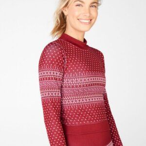 Fabletics Holly Seamless Long-Sleeve Top – Fair Isle Pattern – M